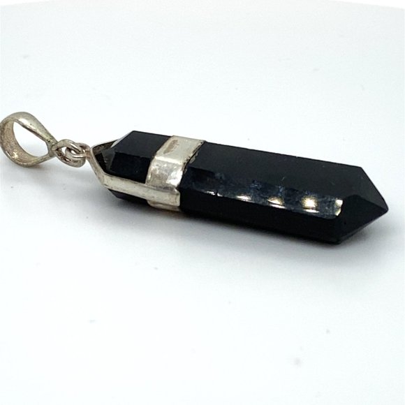 Schorl 29.50ct Solid 925 Sterling Silver Pendant - Picture 6 of 7